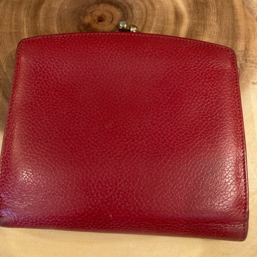 Vintage Coach Madison Continental Clutch Wallet With Kisslock Scarlet Red❤️ Rare - Picture 5 of 16